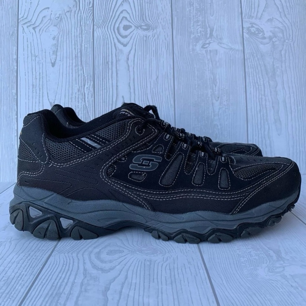 Skechers Men's After Burn 50125 Lace-Up Sneakers Shoes Black/Gray Size 12 - Picture 13 of 13